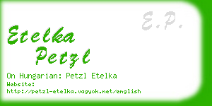 etelka petzl business card